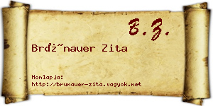 Brünauer Zita névjegykártya